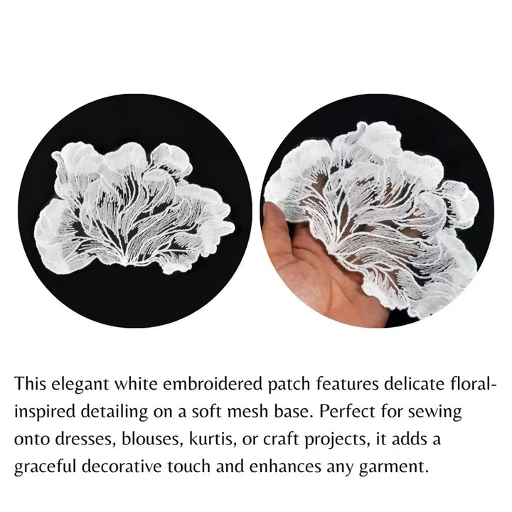 Wavy Floral Cloud Style Sew Patch