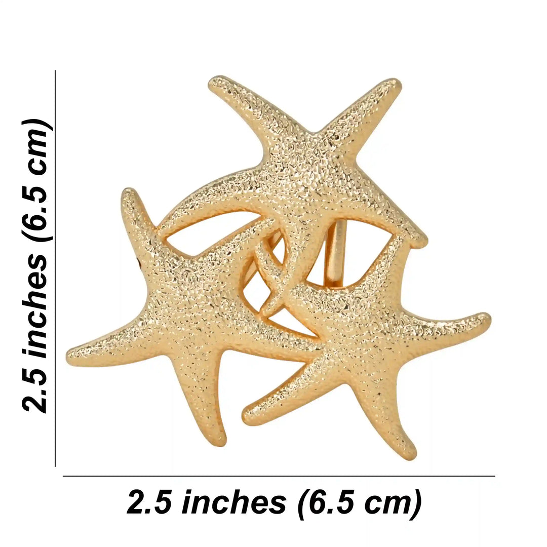 Triple Textured Starfish Buckle