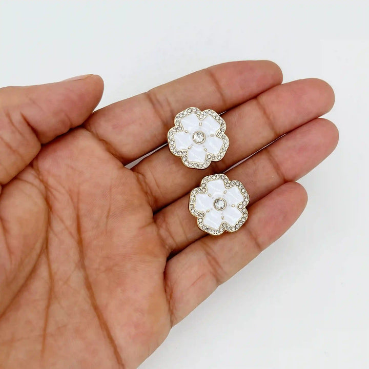 Marquise Style Flower Button Cover