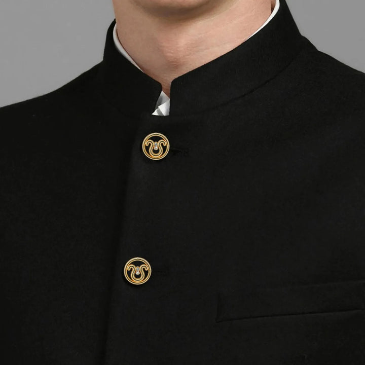 Dual Curve Crystal Round Metal Button | 15mm(24L) & 20mm(32L)