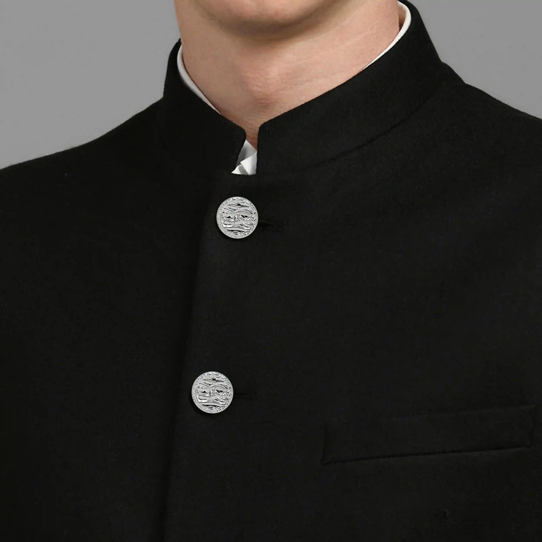 Fluid Wave Pattern Metal Button | 18mm(28L), 20mm(32L) & 25mm(40L)