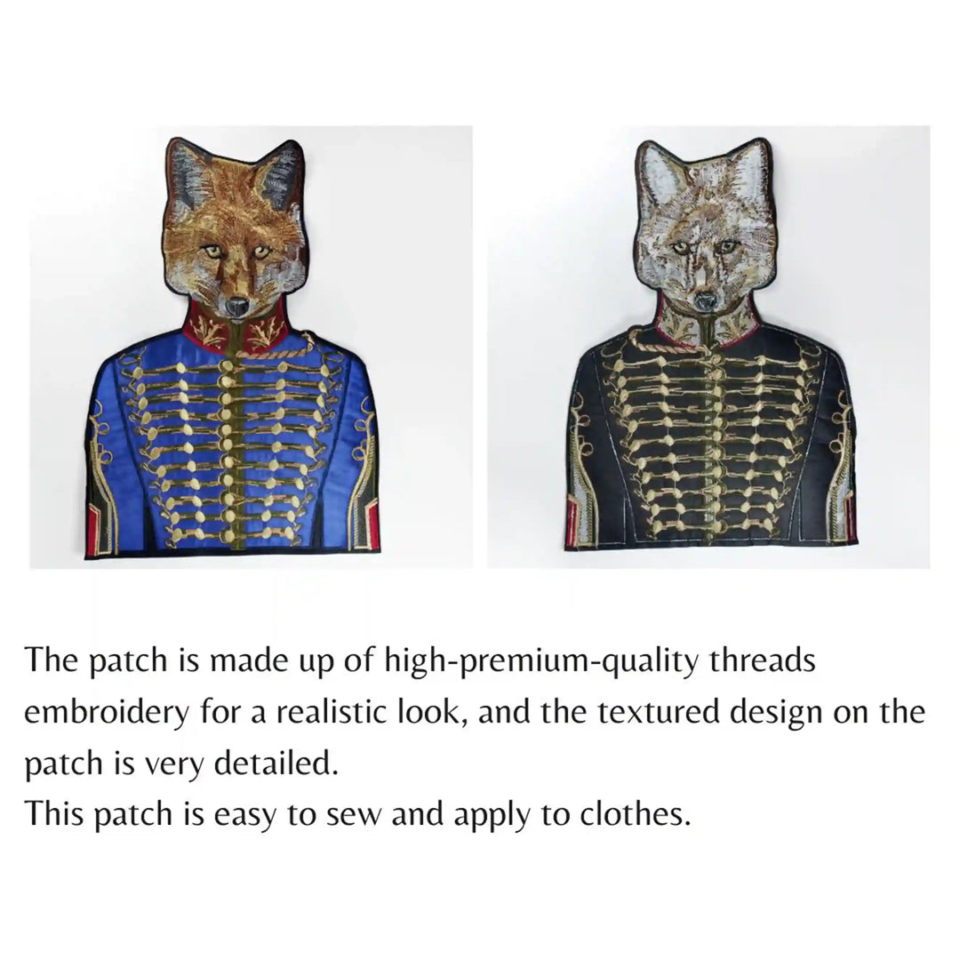 Fox Embroidery Sew Patch