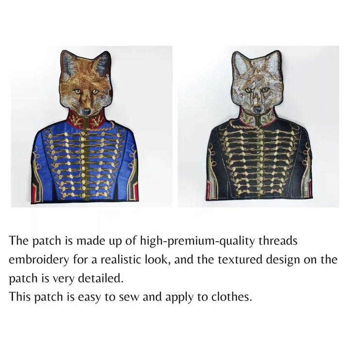 Fox Embroidery Sew Patch