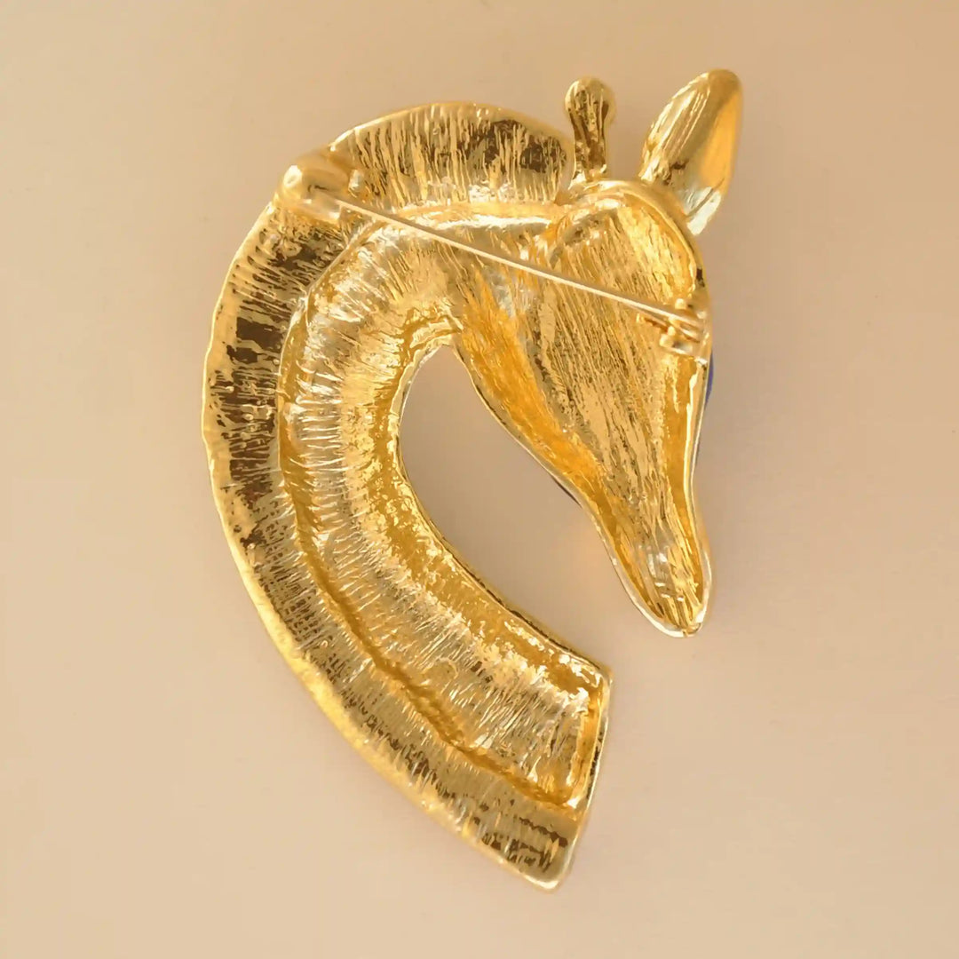 Jeweled Giraffe Brooch Pin