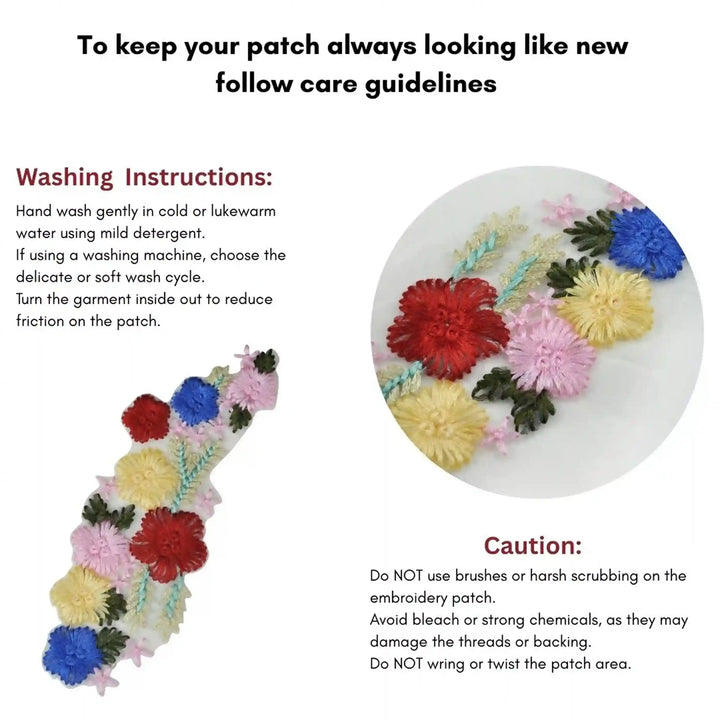 Multicolor Flower Star Design Patch