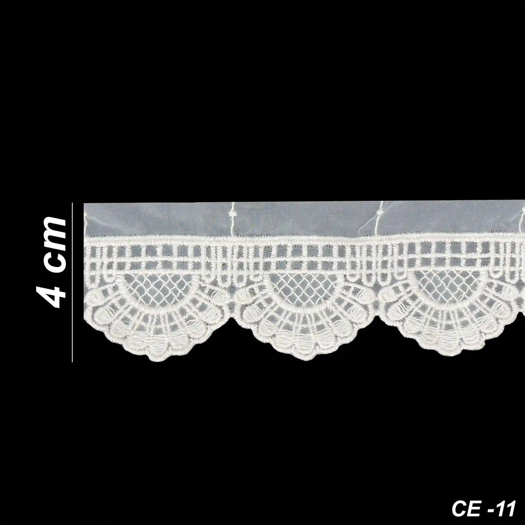 Scalloped Organza Lace | 2 Meters | SKU-CE-11