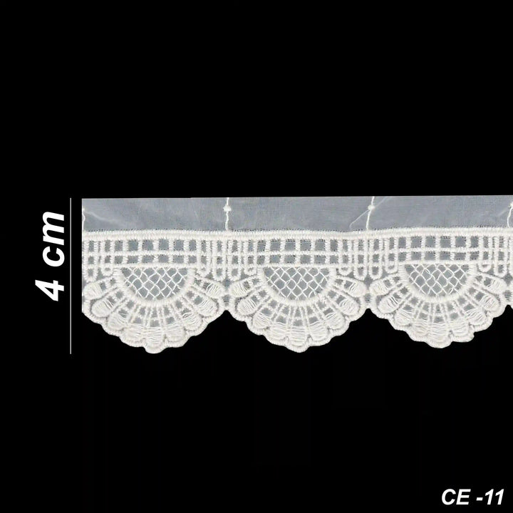 Scalloped Organza Lace | 2 Meters | SKU-CE-11