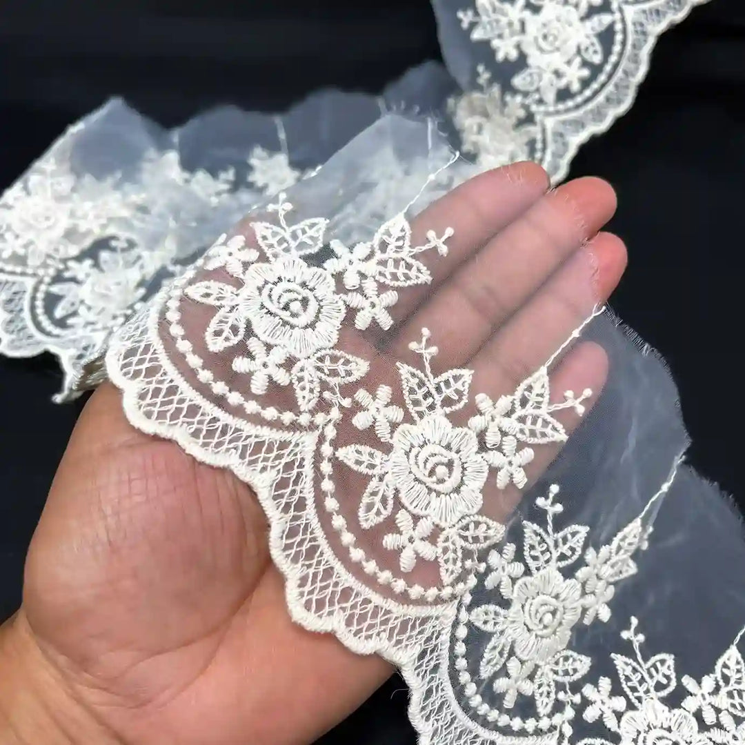 Floral Organza Lace | 2 Meters | SKU-CE-13