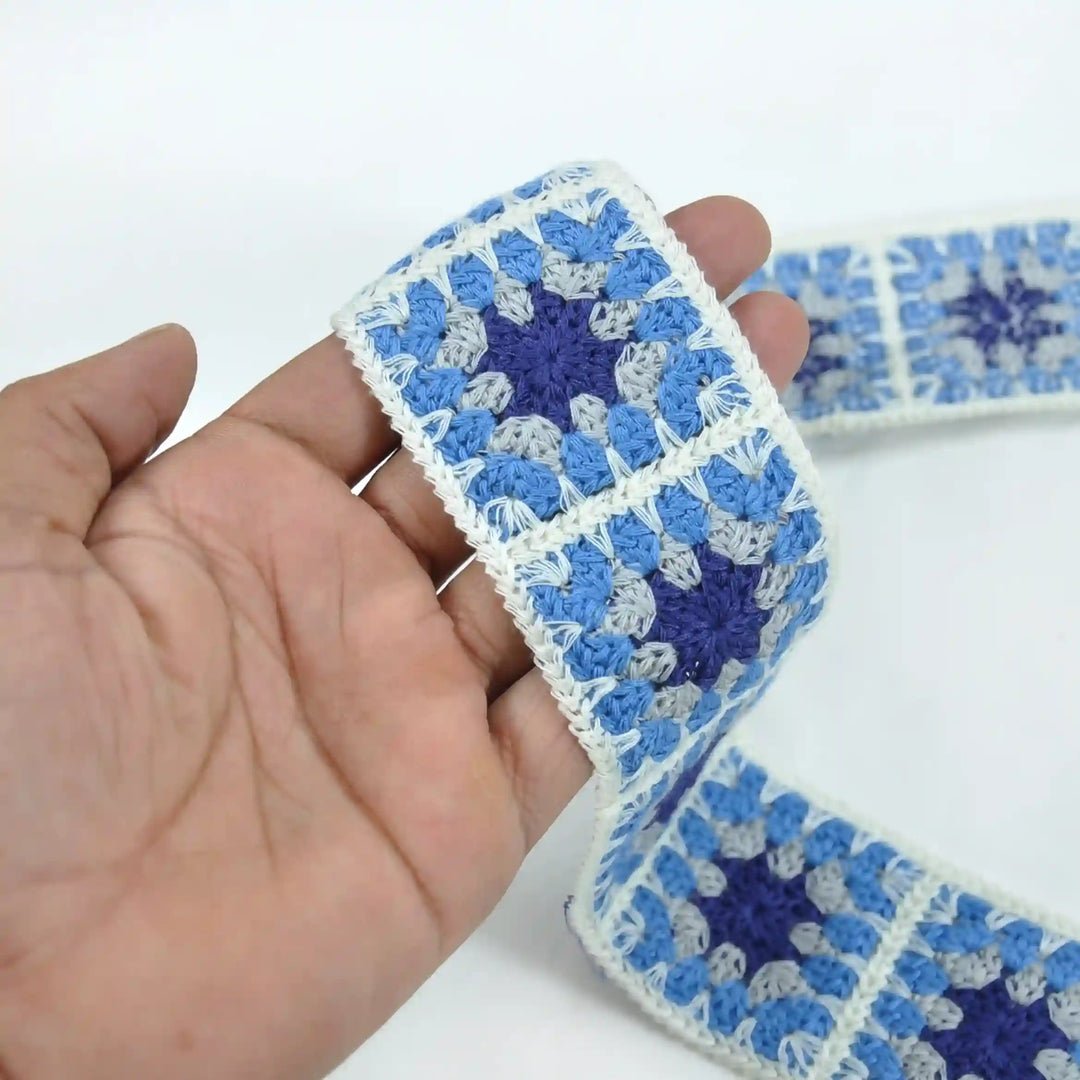 Crochet Square Ribbon Lace