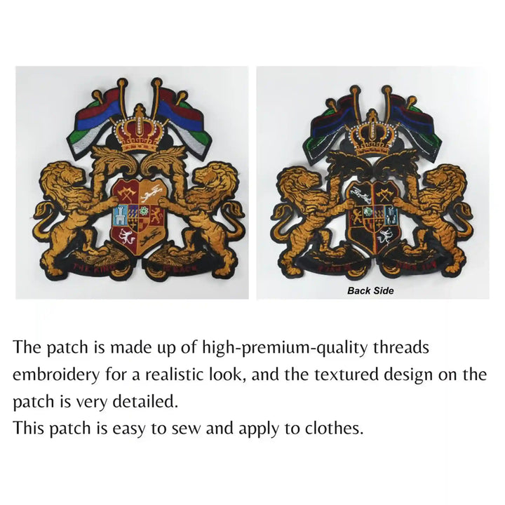Imperial Lion Crown Sew Patch