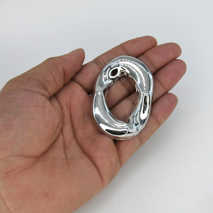 Silver Abstract Brooch
