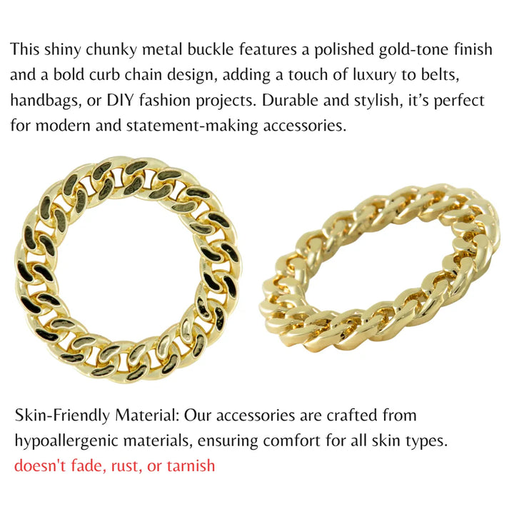 Circular Chain Style Metal Buckle