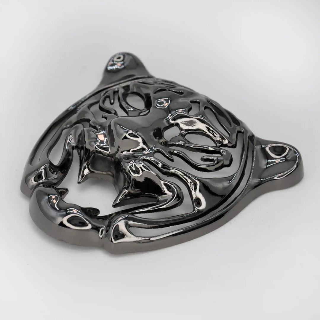 Tiger Head Emblem Brooch