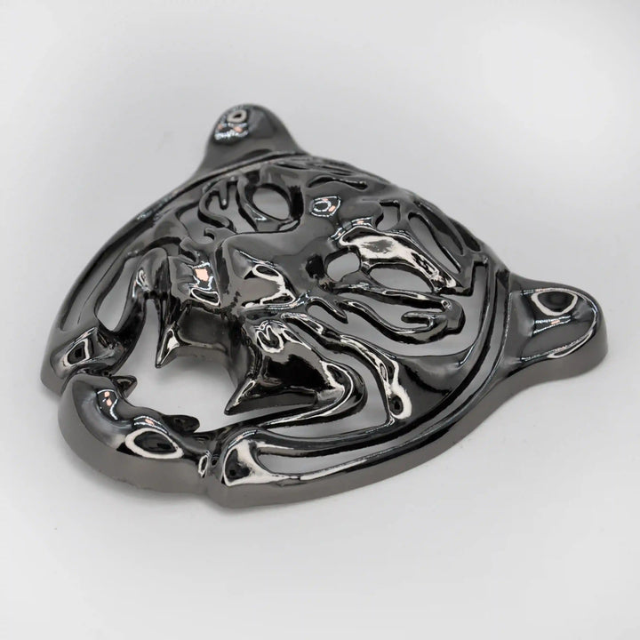 Tiger Head Emblem Brooch
