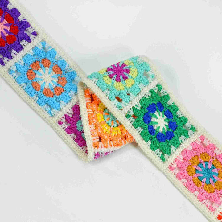 Rainbow Granny Square Trim
