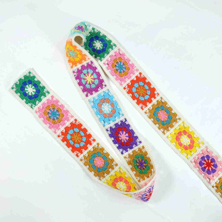 Rainbow Granny Square Trim