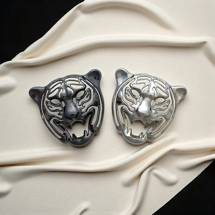 Tiger Head Emblem Brooch