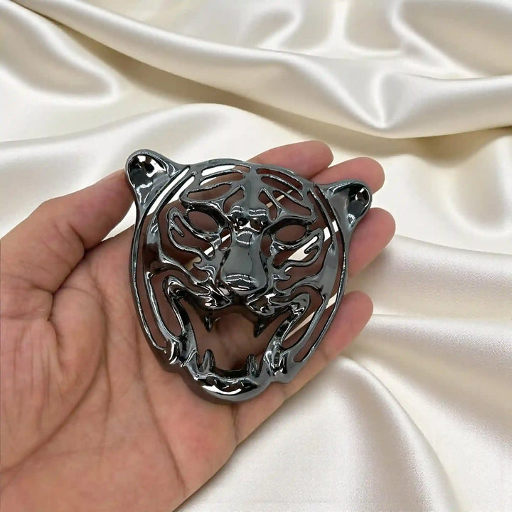 Tiger Head Emblem Brooch
