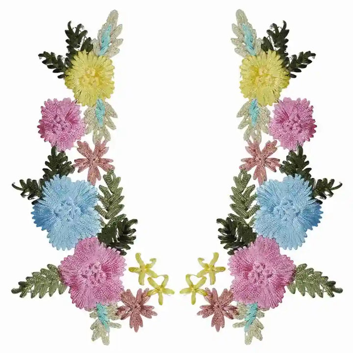 Lush Floral Embroidered Appliqué
