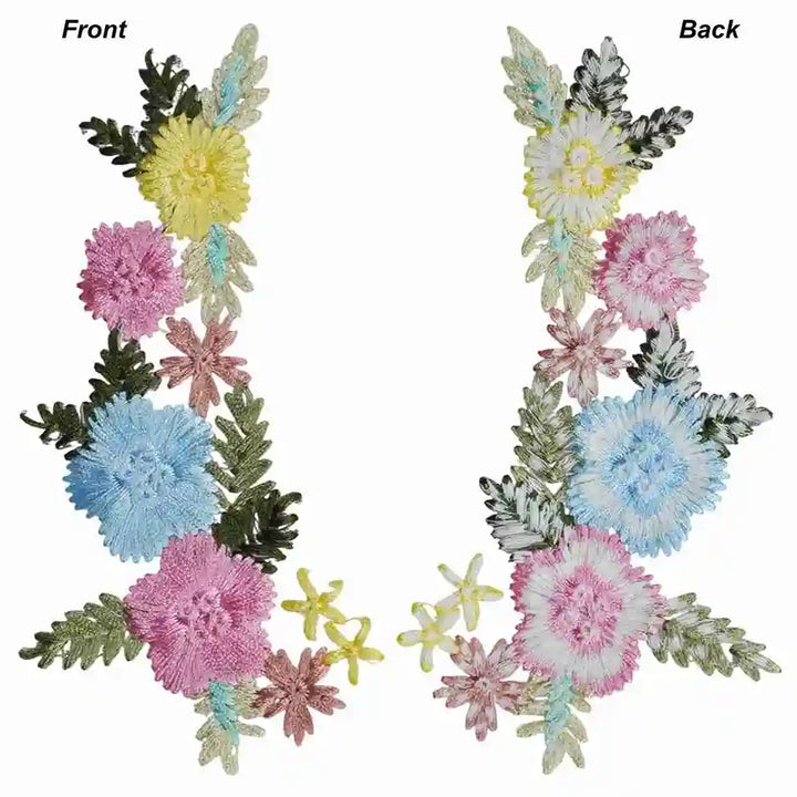 Lush Floral Embroidered Appliqué