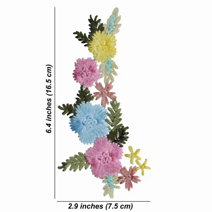 Lush Floral Embroidered Appliqué