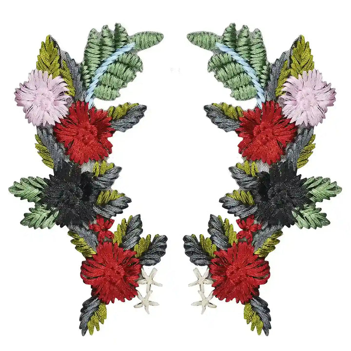 Multicolor Embroidered Floral Applique