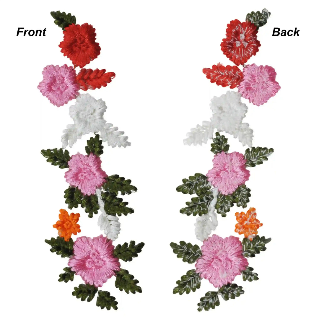 Multi Color Embroidered Floral Patch