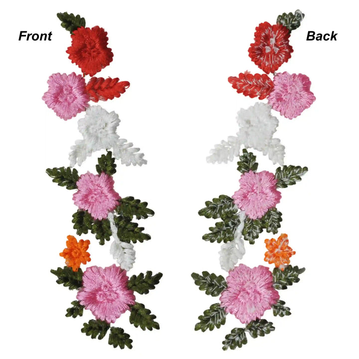 Multi Color Embroidered Floral Patch