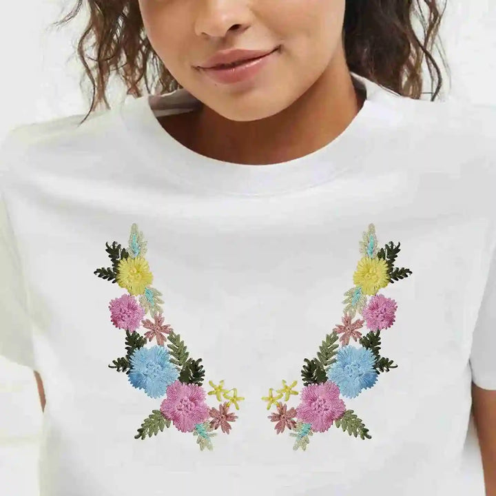 Lush Floral Embroidered Appliqué