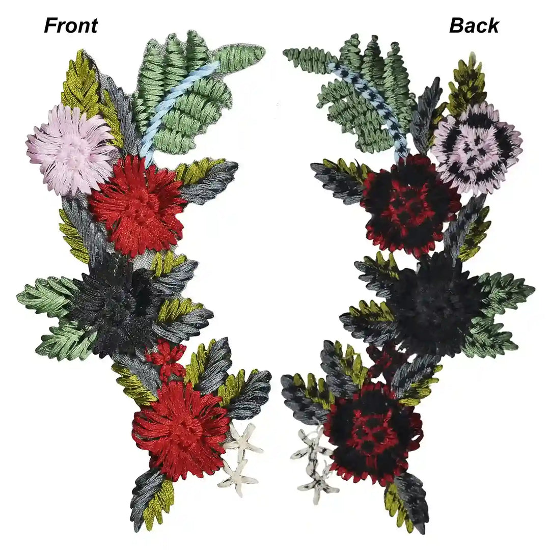 Multicolor Embroidered Floral Applique