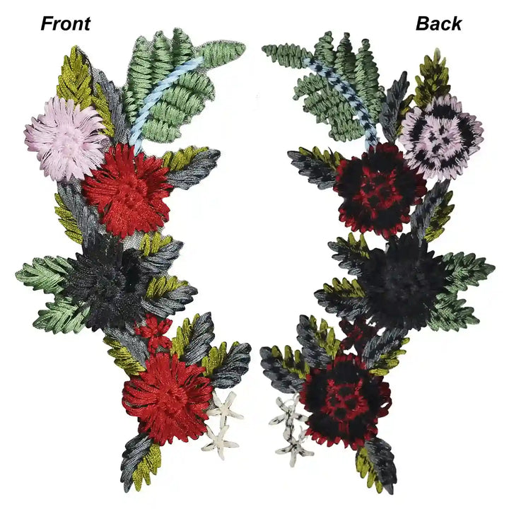 Multicolor Embroidered Floral Applique