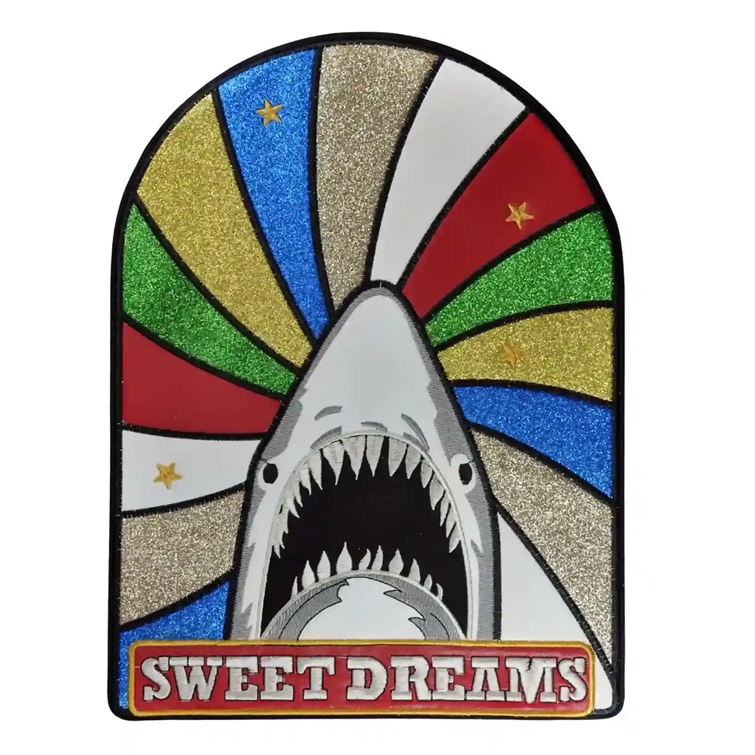 Colorful Stripe Shark Sew Patch