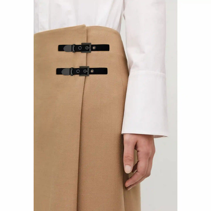 Nickel With Black PU Prong Belt Buckle