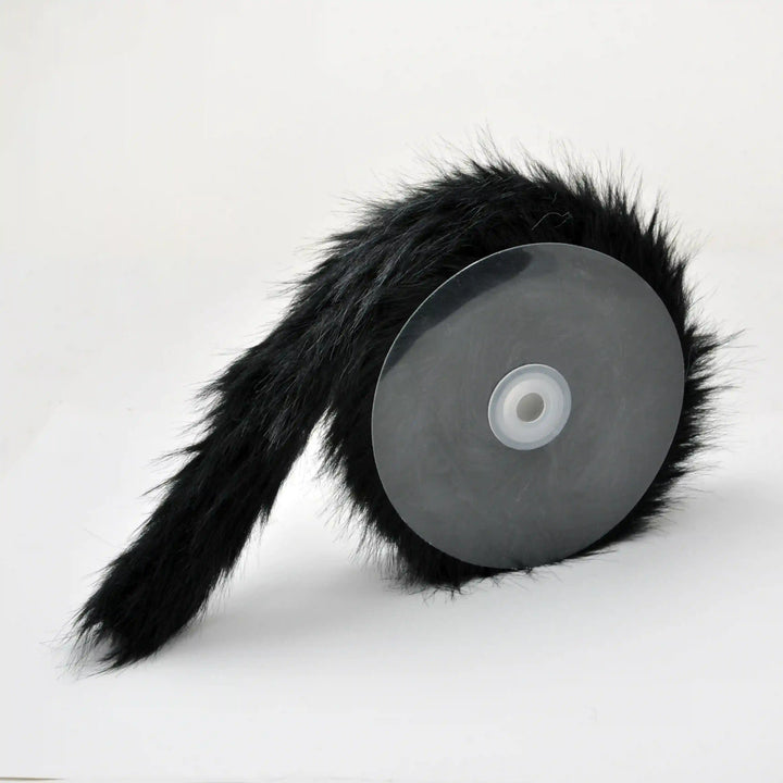 Black Gray Fur Lace | 2 Meters