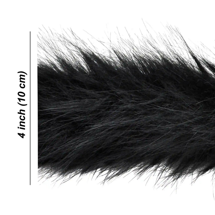 Black Gray Fur Lace | 2 Meters