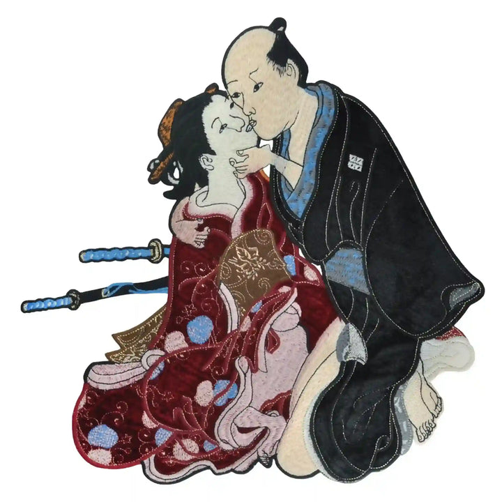Samurai and Geisha Sew Patch
