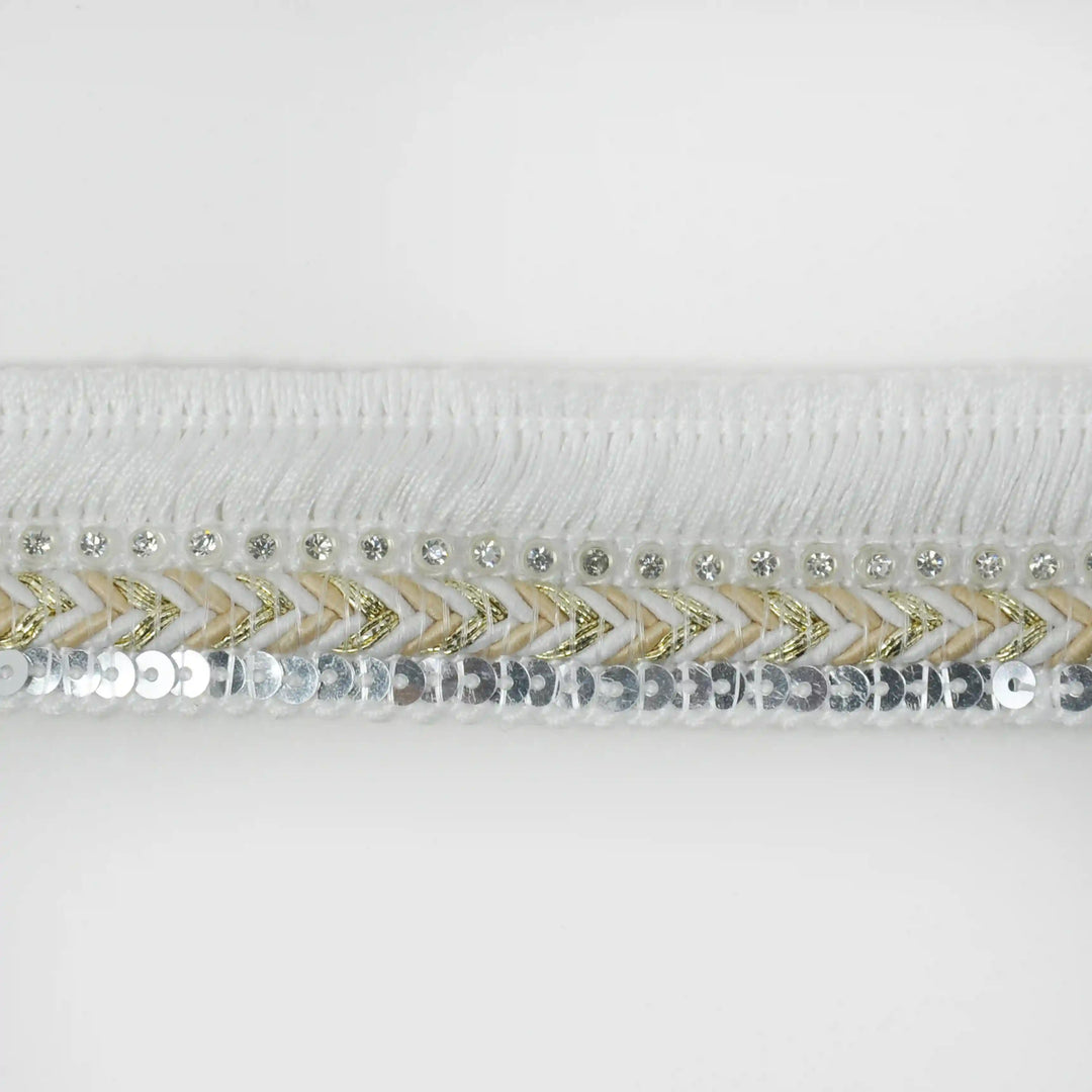 Chevron Sequin Fringe Trim Lace