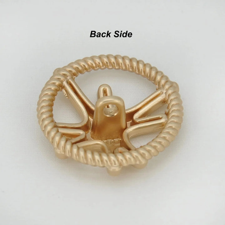 Shining Star Design Rope Edge Shank Metal Button | 18mm (28L) & 23mm (36L)