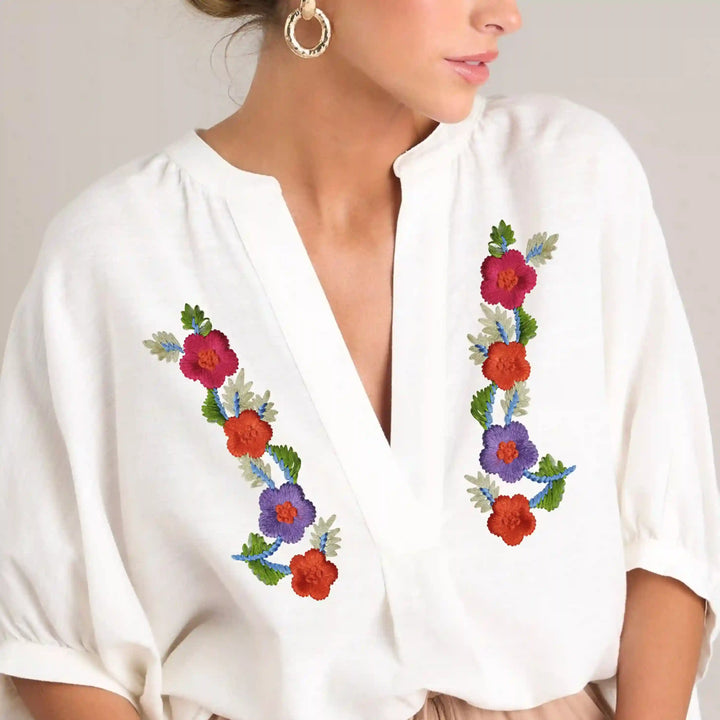 Embroidery Floral Sew Patch