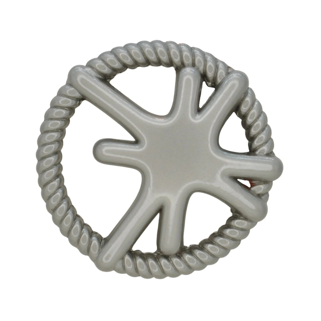 Shining Star Design Rope Edge Shank Metal Button | 18mm (28L) & 23mm (36L)