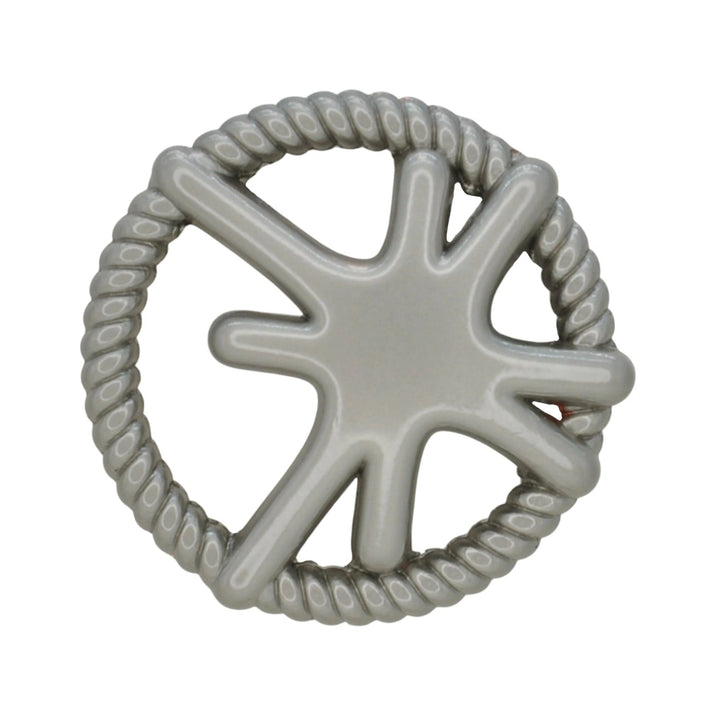 Shining Star Design Rope Edge Shank Metal Button | 18mm (28L) & 23mm (36L)