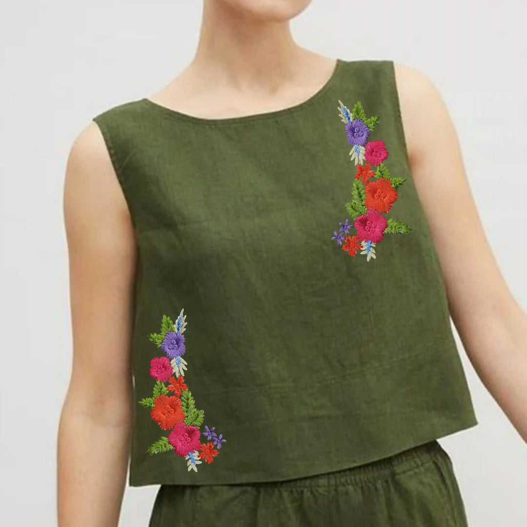 Amethyst and Poppy Appliqué Patch