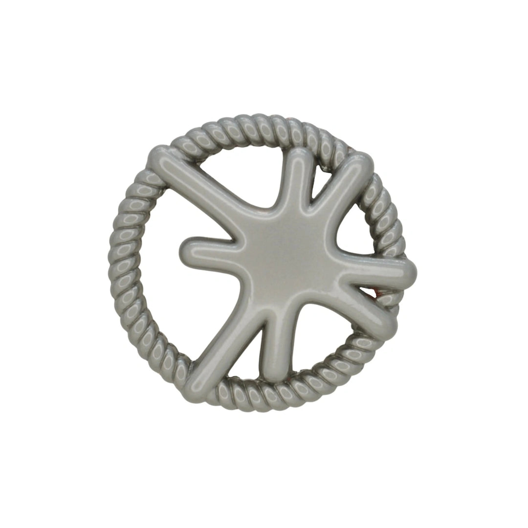 Shining Star Design Rope Edge Shank Metal Button | 18mm (28L) & 23mm (36L)