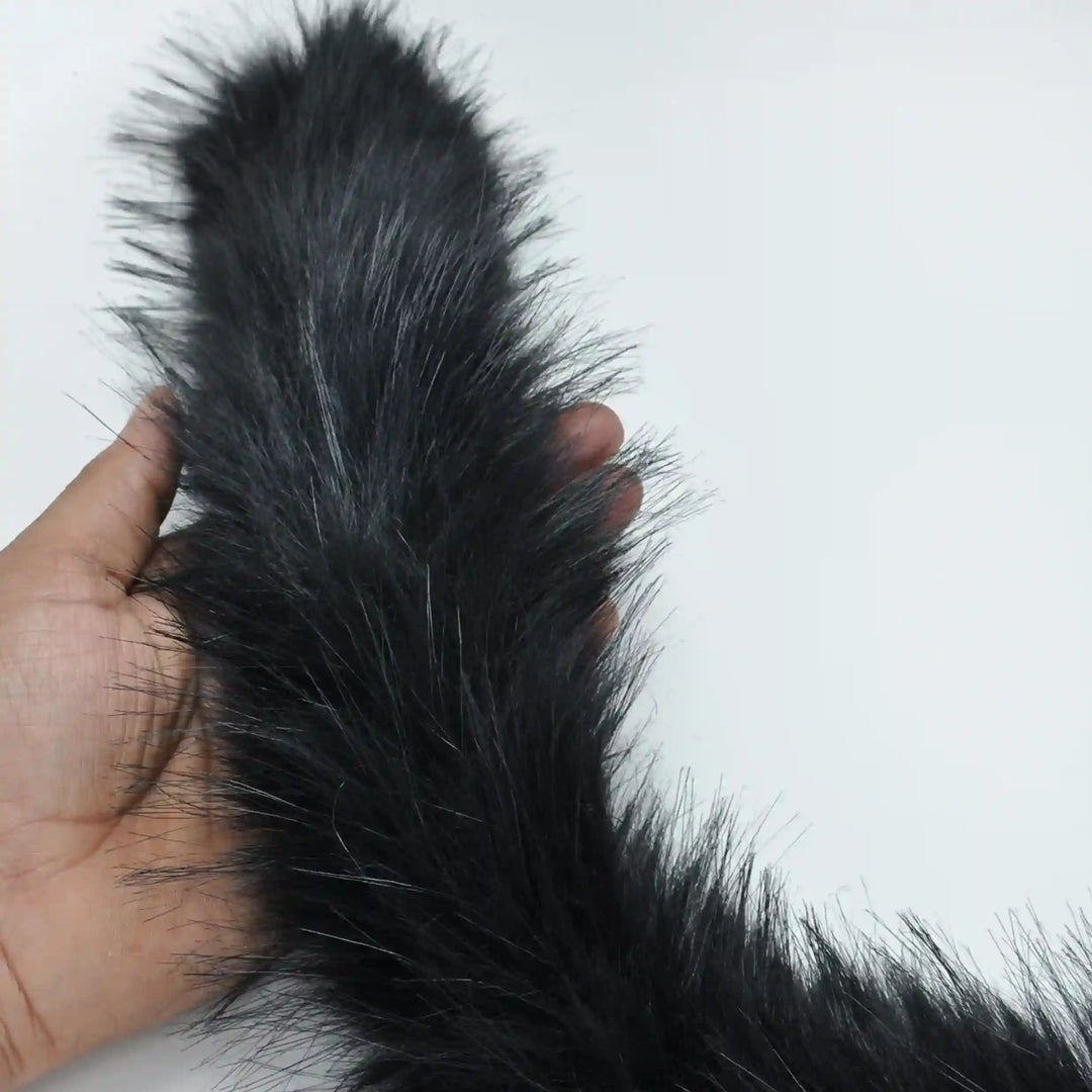 Dark Black Fur Lace