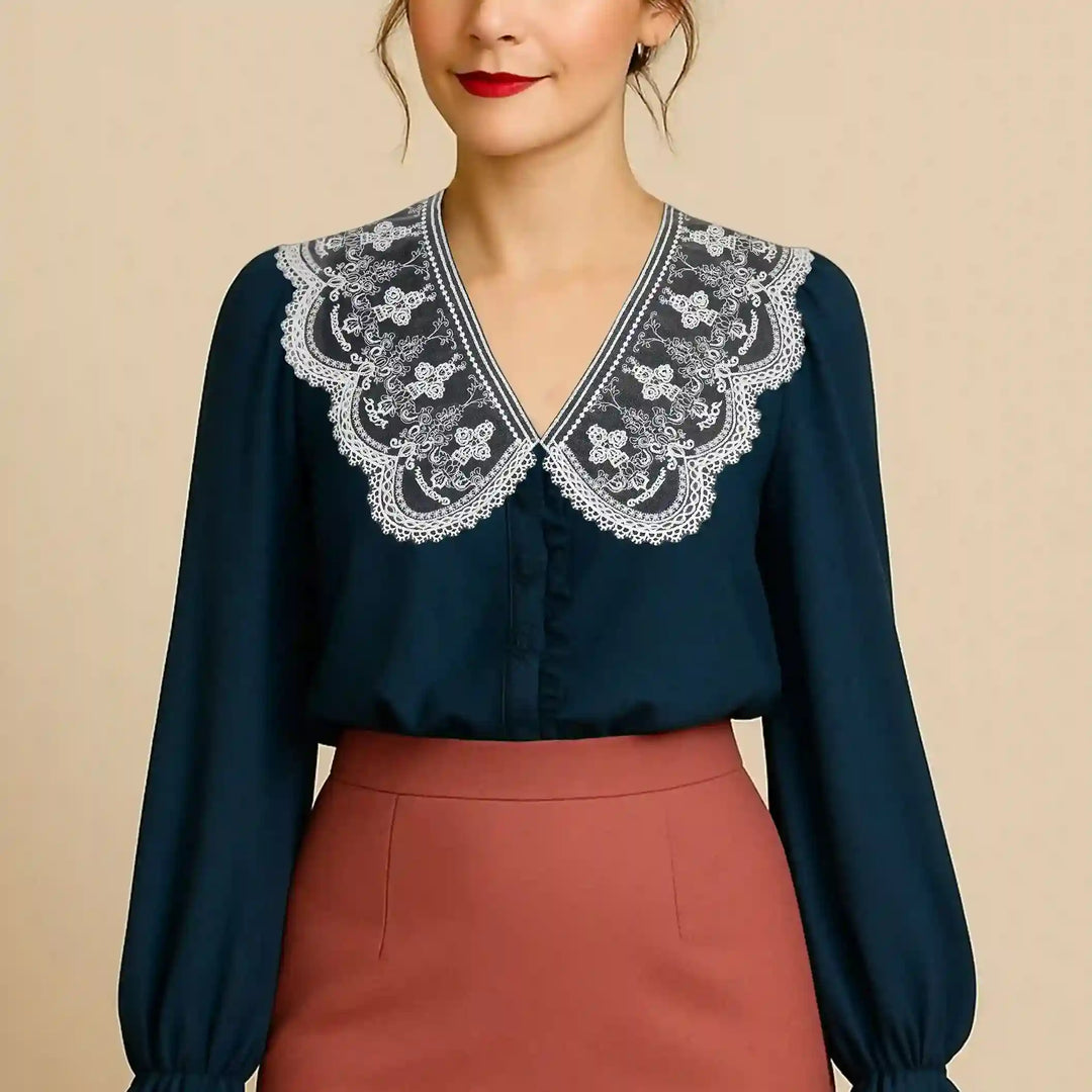 Victorian Floral Peterpan Collar