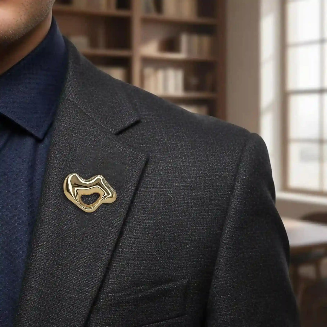 Lips Inspired Metal Brooch