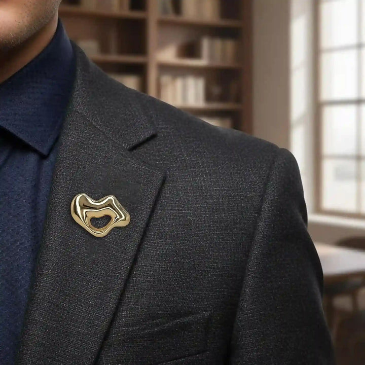 Lips Inspired Metal Brooch