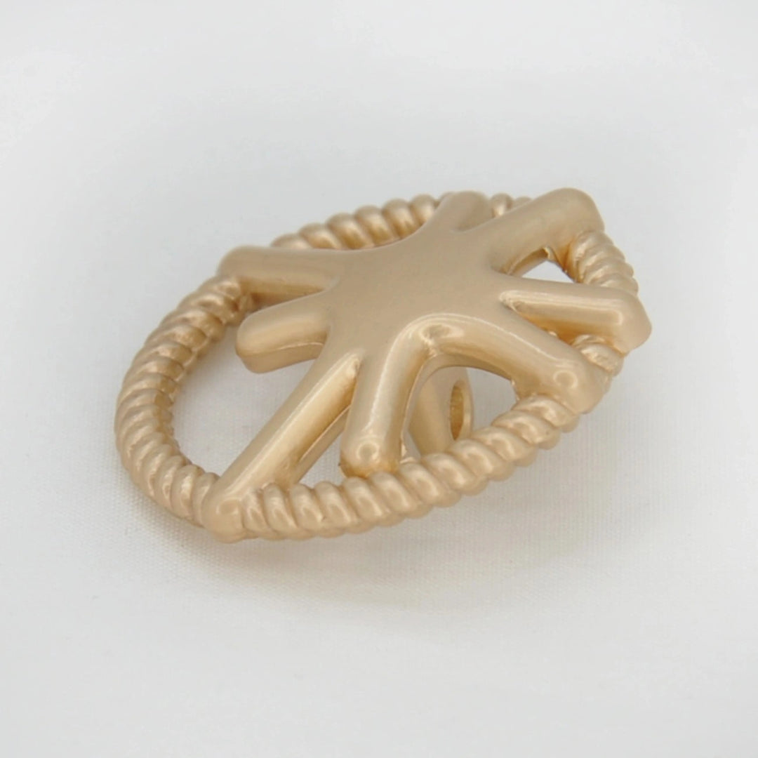 Shining Star Design Rope Edge Shank Metal Button | 18mm (28L) & 23mm (36L)