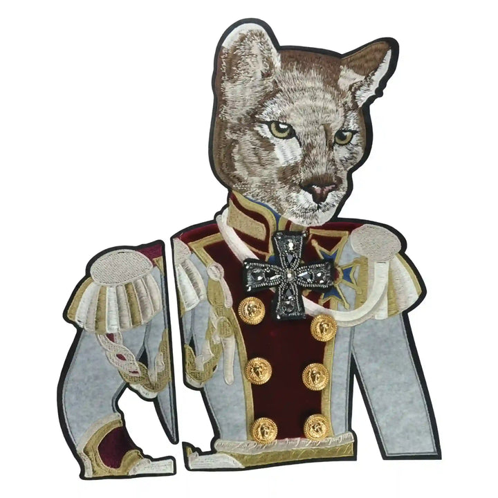 Multicolor Feline Officer Sew Patch