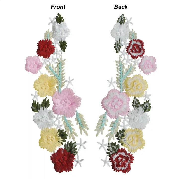 Colorful Flower Embroidered Patch